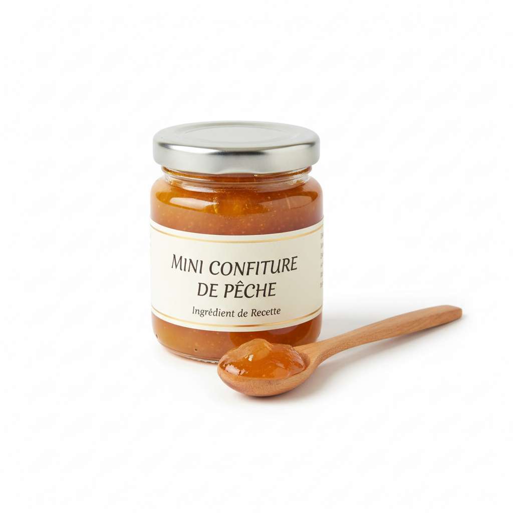Mini Confiture de Pêche Pot en Verre