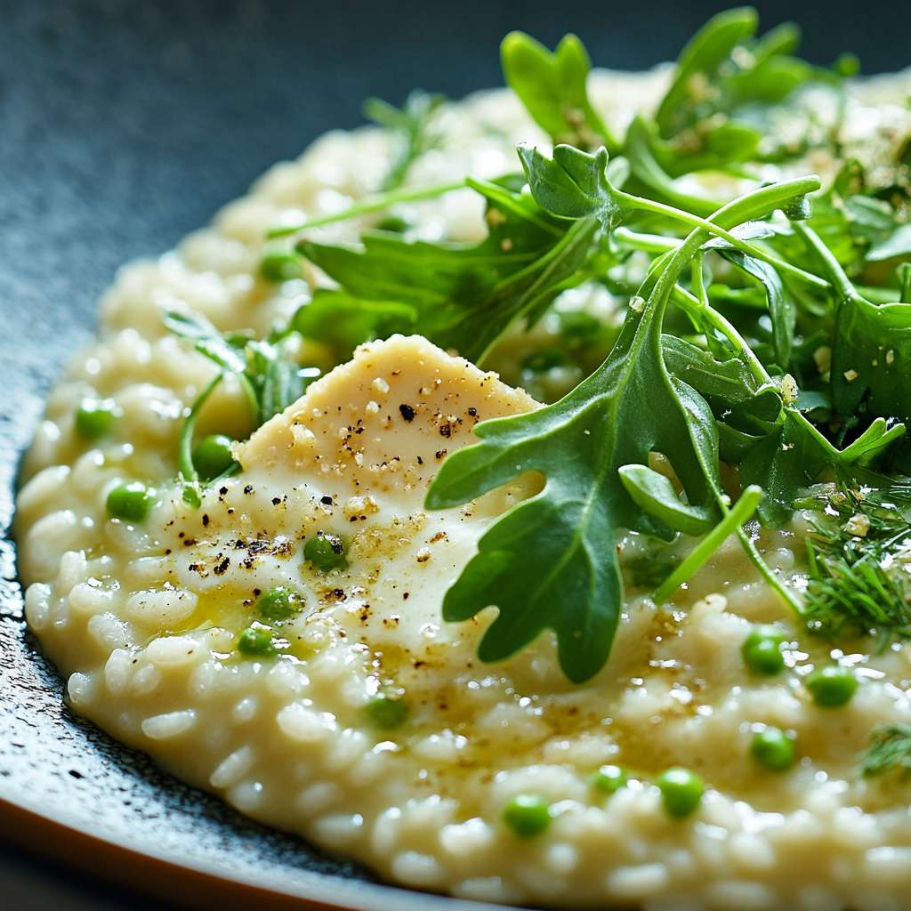 Risotto au Miso Comté Roquette et Wasabi