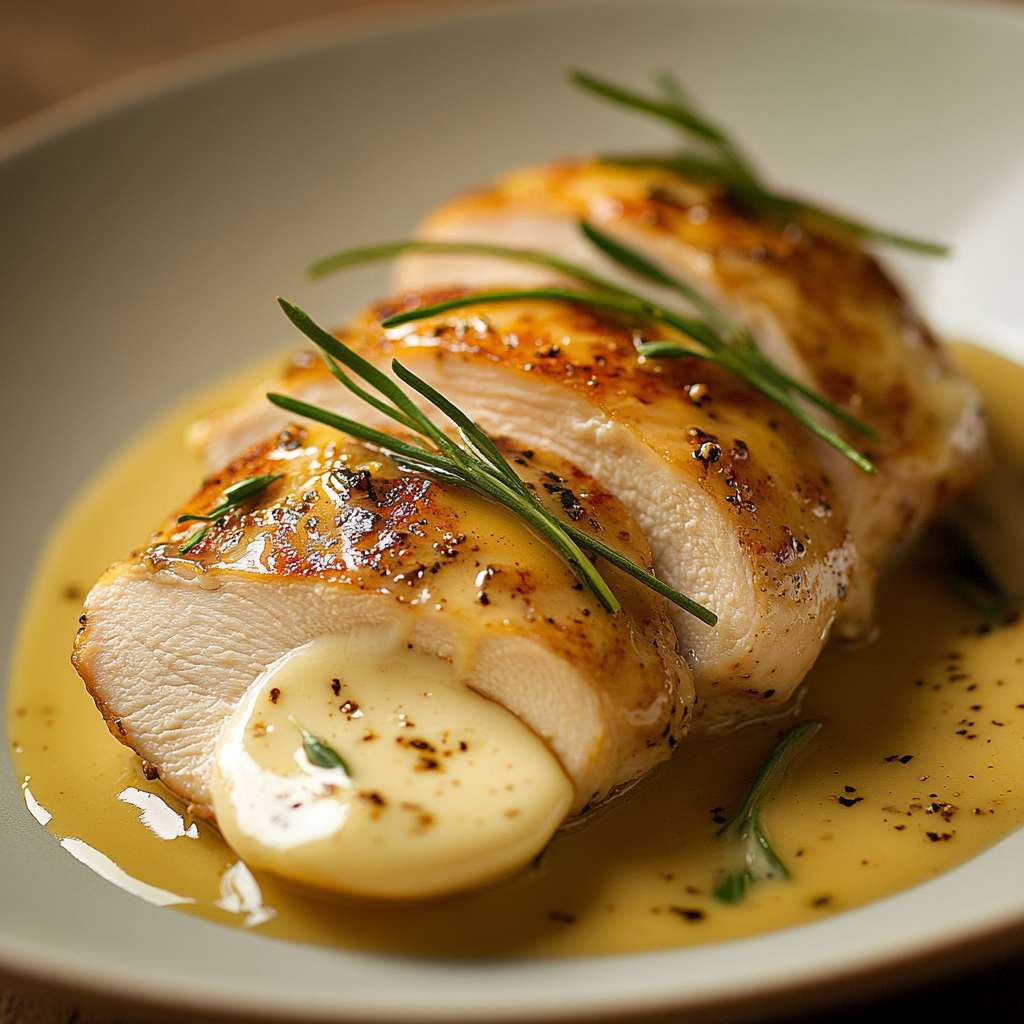 Émincé de Poulet à la Moutarde